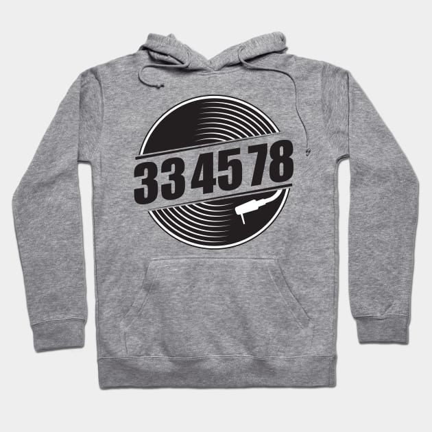 33 45 78 RPM Record & Vinyl Lovers Gift graphic Hoodie by theodoros20